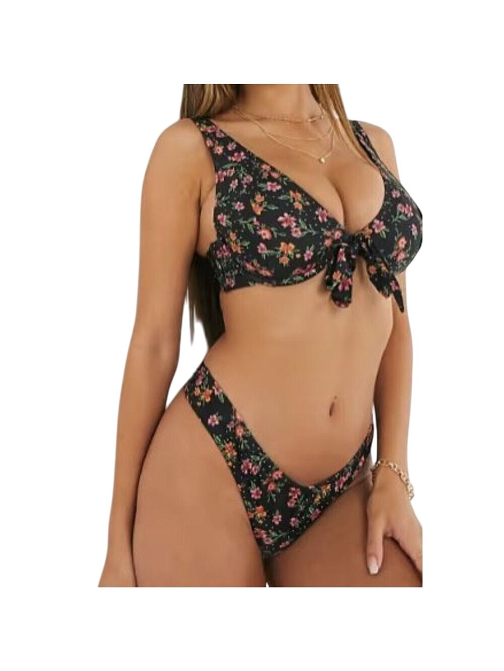 Peek & Beau Fuller Bust High Leg Bikini Bottom Winter Floral Womens Size 10